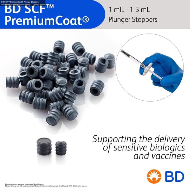 SAS BECTON DICKINSON FRANCE (BD) sell "BD SCF™ PremiumCoat® Plunger Stoppers"
