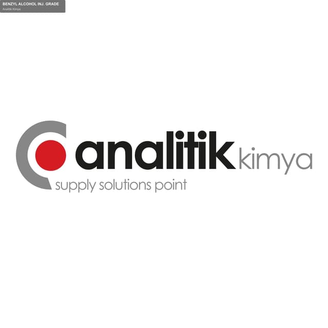 Analitik Kimya sell "BENZYL ALCOHOL INJ. GRADE"