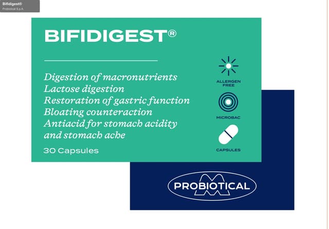 Probiotical S.p.A. sell "Bifidigest®"