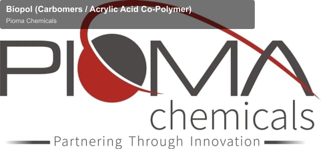 Pioma Chemicals sell "Biopol (Carbomers / Acrylic Acid Co-Polymer)"