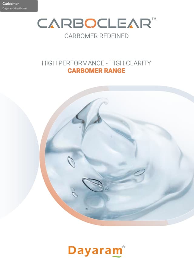 Dayaram Healthcare sell "Carbomer"
