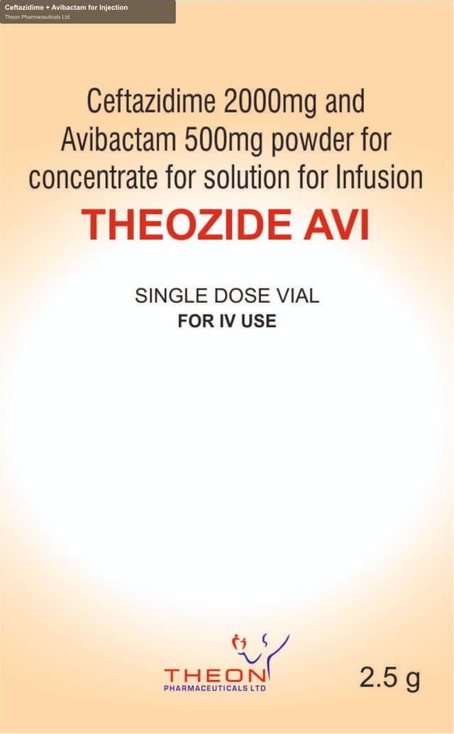 Theon Pharmaceuticals Ltd. sell "Ceftazidime + Avibactam for Injection"