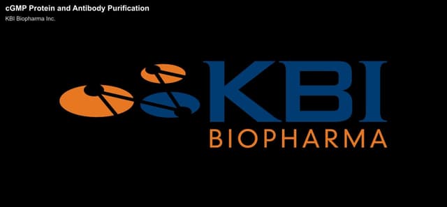KBI Biopharma Inc. sell "cGMP Protein and Antibody Purification"