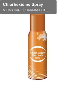 MIDAS CARE PHARMACEUTICAL PVT. LTD. sell "Chlorhexidine Spray"
