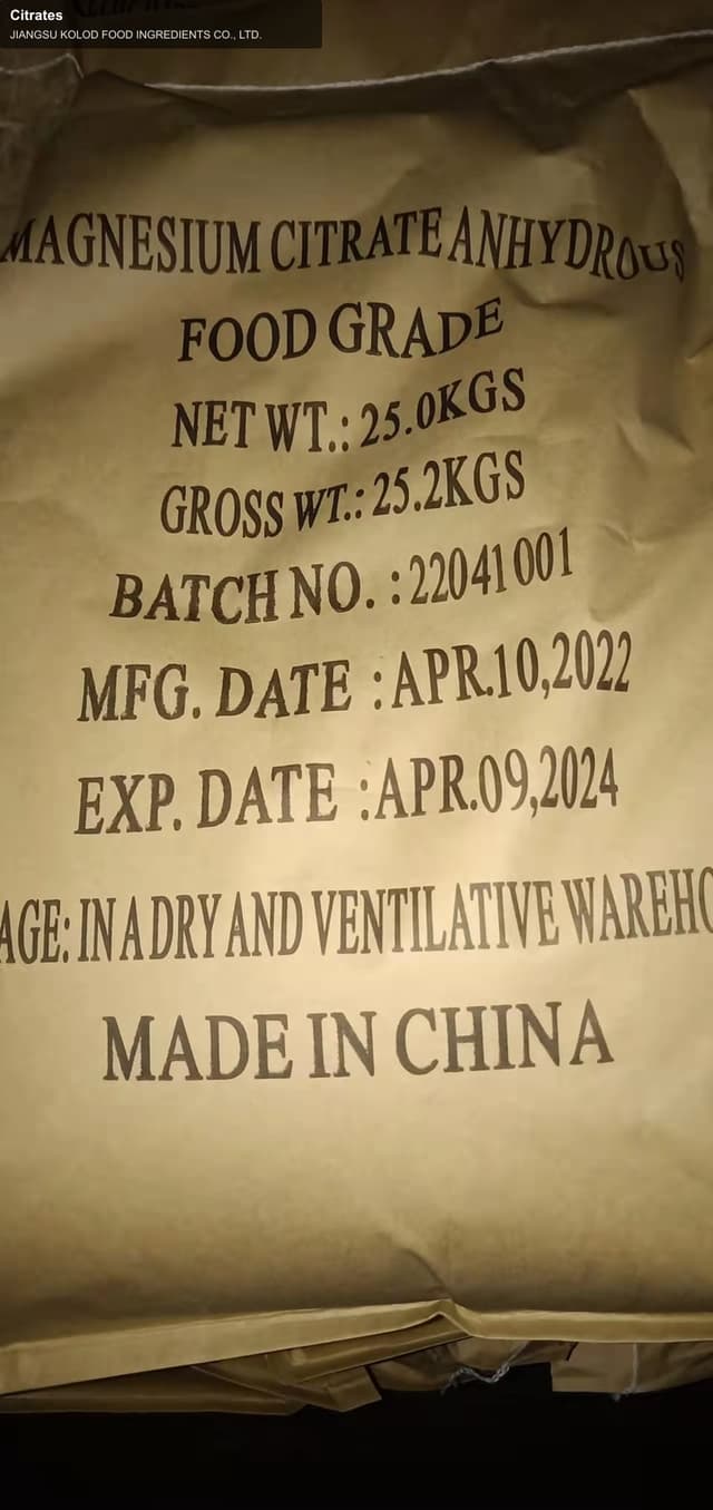 JIANGSU KOLOD FOOD INGREDIENTS CO., LTD. sell "Citrates"