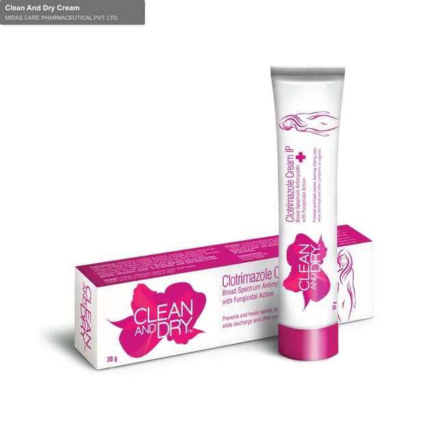 MIDAS CARE PHARMACEUTICAL PVT. LTD. sell "Clean And Dry Cream"