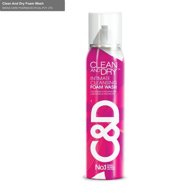 MIDAS CARE PHARMACEUTICAL PVT. LTD. sell "Clean And Dry Foam Wash"