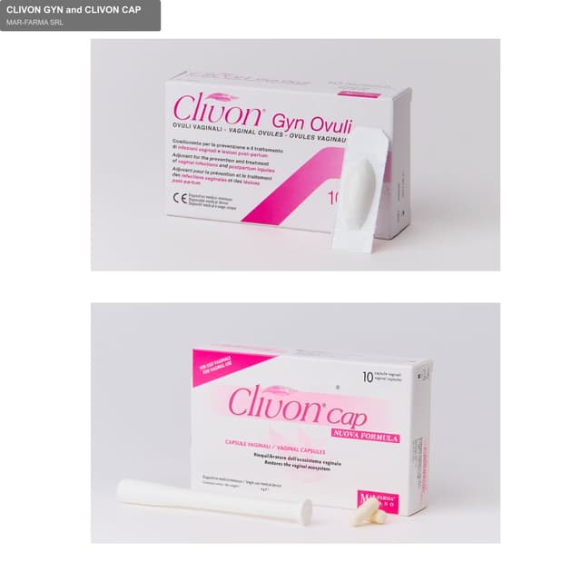 MAR-FARMA SRL sell "CLIVON GYN and CLIVON CAP"