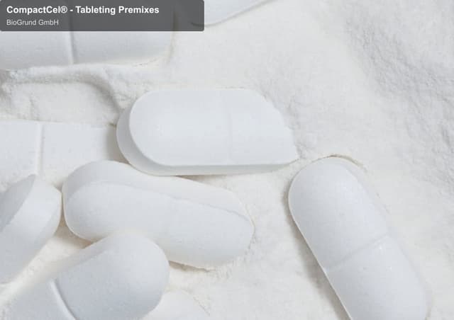 BioGrund GmbH sell "CompactCel® - Tableting Premixes"
