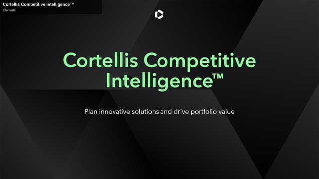 Clarivate sell "Cortellis Competitive Intelligence™"