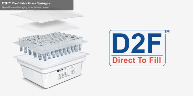 Nipro PharmaPackaging India Private Limited sell "D2F™ Pre-fillable Glass Syringes"