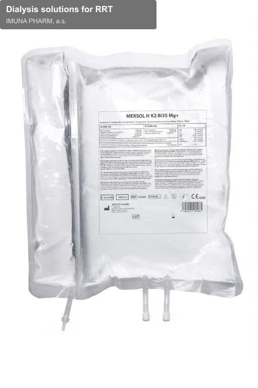 IMUNA PHARM, a.s. sell "Dialysis solutions for RRT"