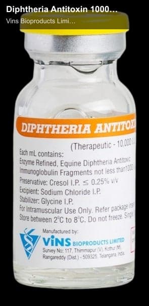 Vins Bioproducts Limited sell "Diphtheria Antitoxin 10000 Iu (10 Ml Vial)"