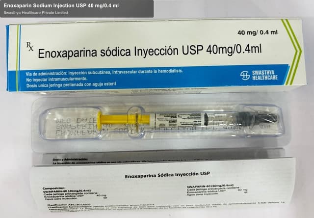Swasthya Healthcare Private Limited sell "Enoxaparin Sodium Injection USP 40 mg/0.4 ml"