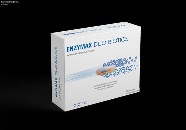 Aora Health sell "Enzymax DuoBiotics"