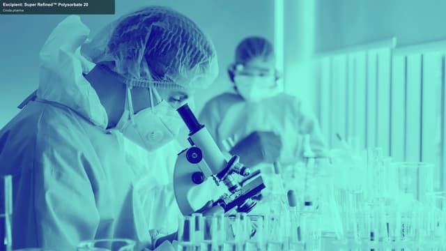 Croda pharma sell "Excipient: Super Refined™ Polysorbate 20"