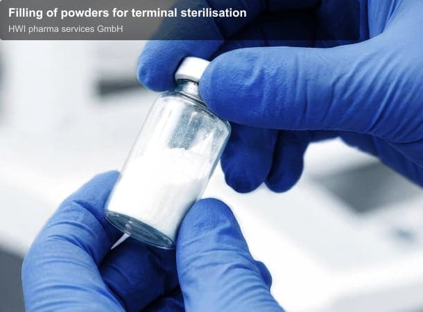 HWI pharma services GmbH sell "Filling of powders for terminal sterilisation"