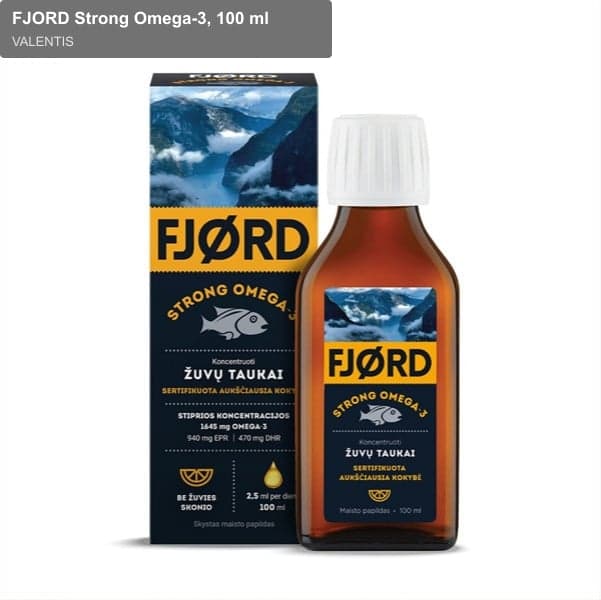 VALENTIS sell "FJORD Strong Omega-3, 100 ml"