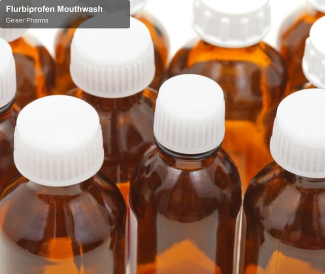 Geiser Pharma sell "Flurbiprofen Mouthwash"