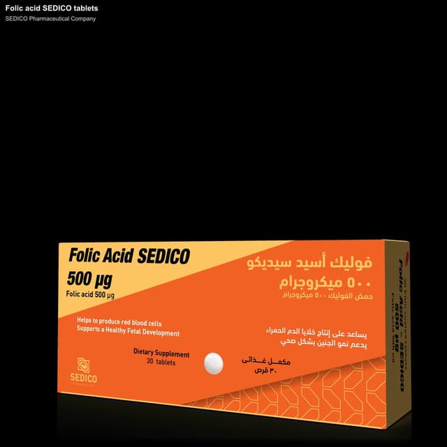 SEDICO Pharmaceutical Company sell "Folic acid SEDICO tablets"