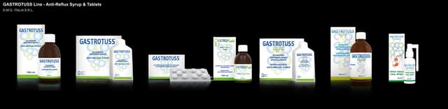 D.M.G. ITALIA S.R.L. sell "GASTROTUSS Line - Anti-Reflux Syrup & Tablets"