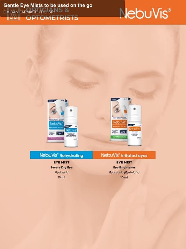 OMISAN FARMACEUTICI SRL sell "Gentle Eye Mists to be used on the go"