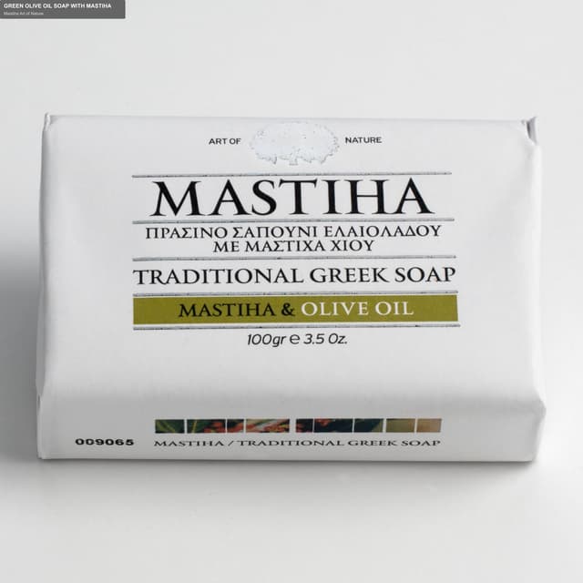 Mastiha Art of Nature sell "GREEN OLIVE OIL SOAP WITH MASTIHA"