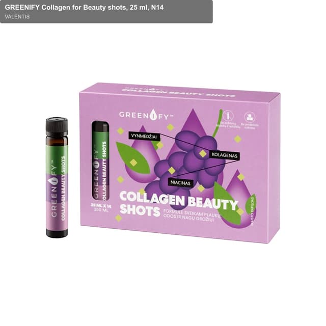VALENTIS sell "GREENIFY Collagen for Beauty shots, 25 ml, N14"