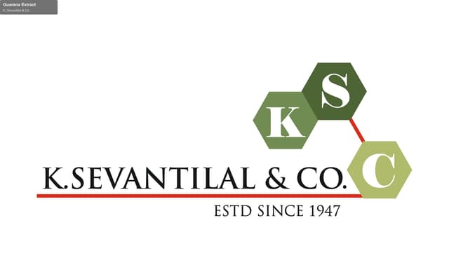 K. Sevantilal & Co. sell "Guarana Extract"
