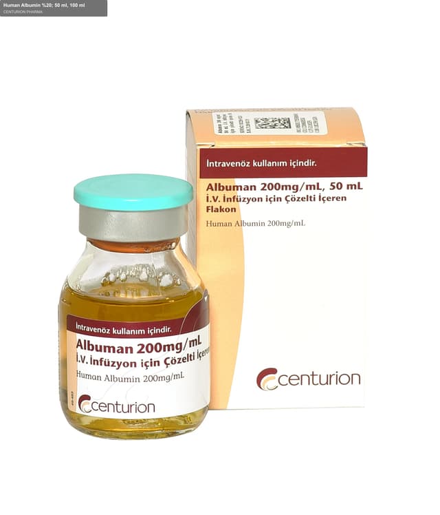 CENTURION PHARMA sell "Human Albumin %20; 50 ml, 100 ml"