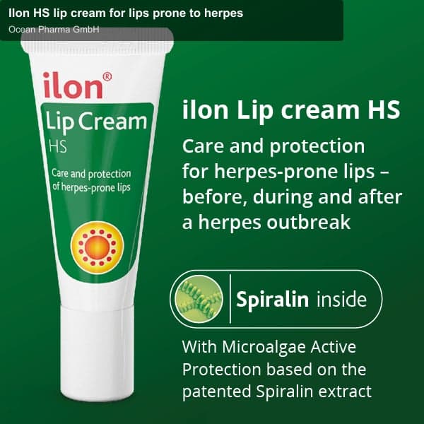 Ocean Pharma GmbH sell "Ilon HS lip cream for lips prone to herpes"