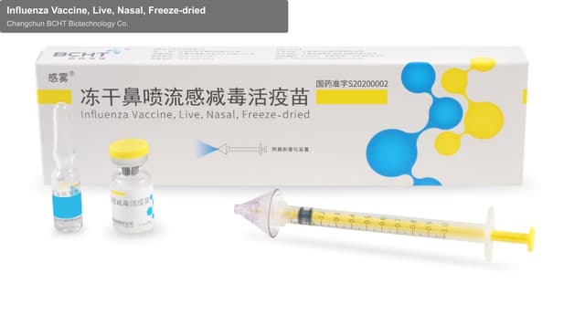 Changchun BCHT Biotechnology Co. sell "Influenza Vaccine, Live, Nasal, Freeze-dried"