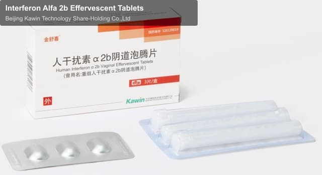 Beijing Kawin Technology Share-Holding Co.,Ltd sell "Interferon Alfa 2b Eﬀervescent Tablets"