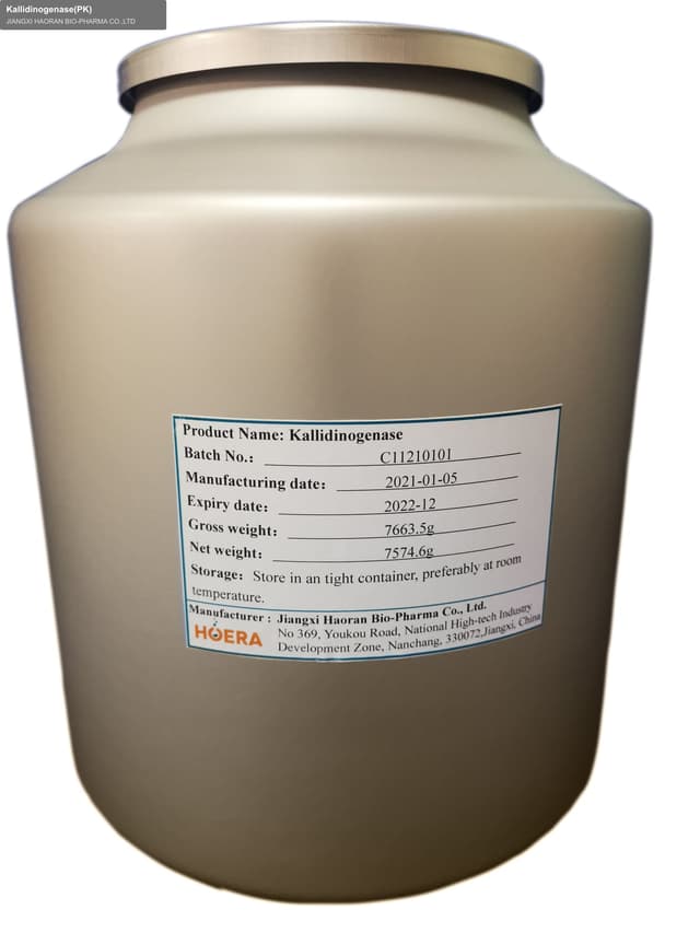 JIANGXI HAORAN BIO-PHARMA CO.,LTD sell "Kallidinogenase(PK)"