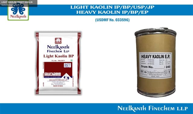 Neelkanth FineChem LLP sell "LIGHT KAOLIN/ HEAVY KAOLIN"