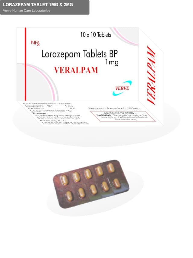 Verve Human Care Laboratories sell "LORAZEPAM TABLET 1MG & 2MG"