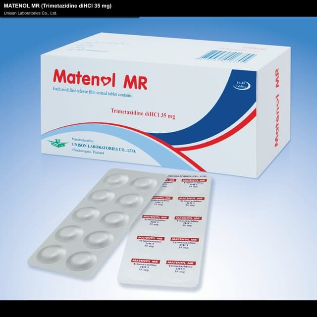 Unison Laboratories Co., Ltd. sell "MATENOL MR (Trimetazidine diHCl 35 mg)"