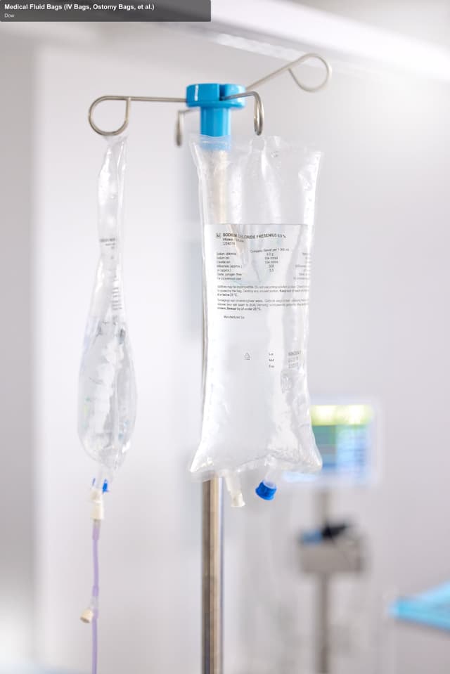Dow sell "Medical Fluid Bags (IV Bags, Ostomy Bags, et al.)"
