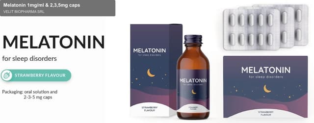 VELIT BIOPHARMA SRL sell "Melatonin 1mg/ml & 2,3,5mg caps"