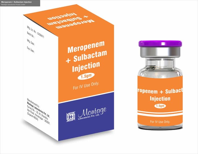 Montage Laboratories Private Limited sell "Meropenem + Sulbactam Injection"