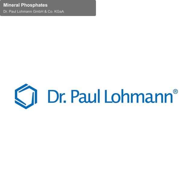 Dr. Paul Lohmann GmbH & Co. KGaA sell "Mineral Phosphates"