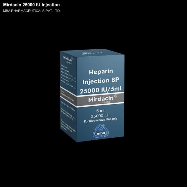 MBA PHARMACEUTICALS PVT. LTD. sell "Mirdacin 25000 IU Injection"