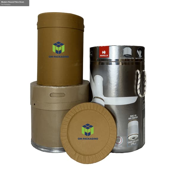 Om Packaging sell "Modern Round Fibre Drum"