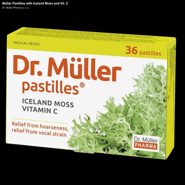 Dr. Müller Pharma s. r. o. sell "Müller Pastilles with Iceland Moss and Vit. C"