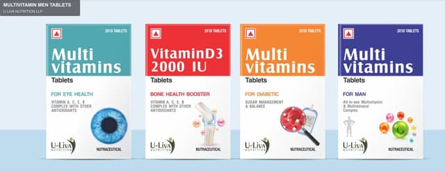 U LIVA NUTRITION LLP sell "MULTIVITAMIN MEN TABLETS"