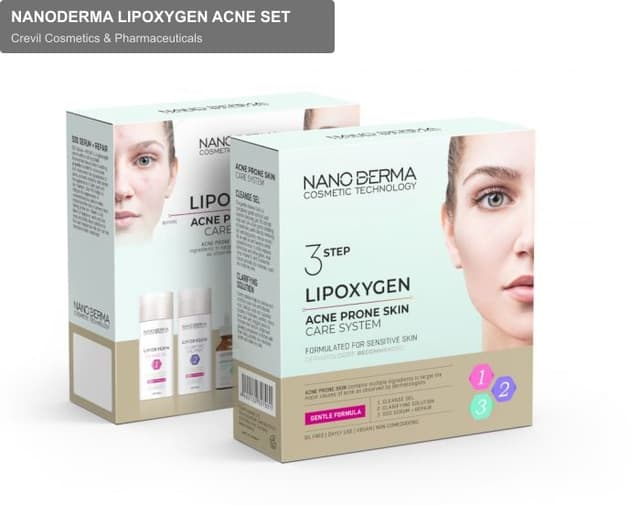 Crevil Cosmetics & Pharmaceuticals sell "NANODERMA LIPOXYGEN ACNE SET"