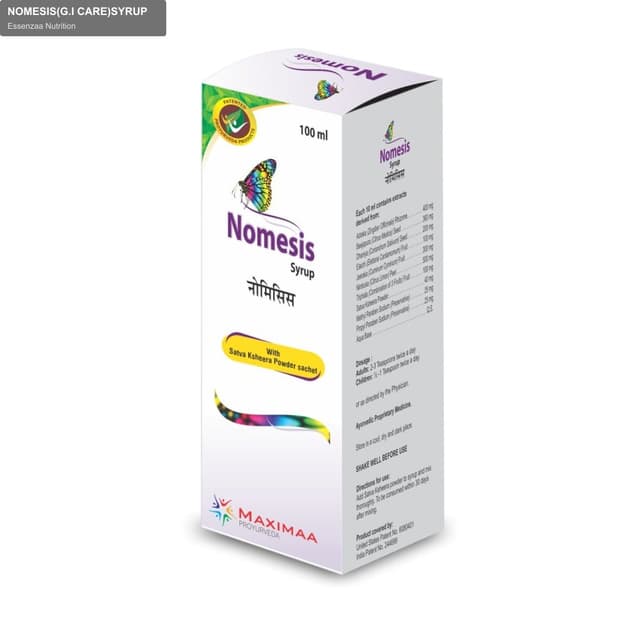 Essenzaa Nutrition sell "NOMESIS(G.I CARE)SYRUP"