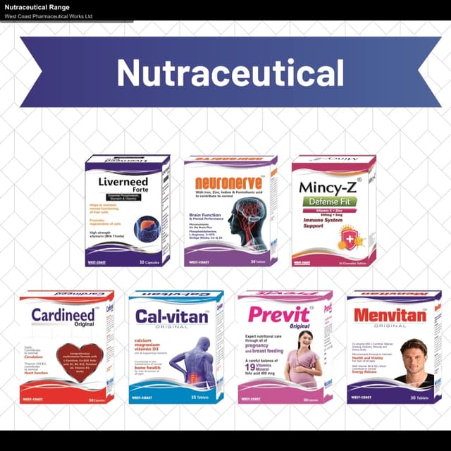 West Coast Pharmaceutical Works Ltd sell "Nutraceutical Range"