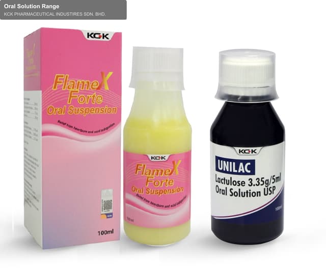 KCK PHARMACEUTICAL INDUSTIRES SDN. BHD. sell "Oral Solution Range"