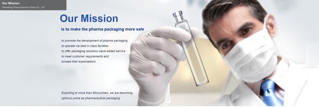 Shandong Pharmaceutical Glass Co., Ltd. sell "Our Mission"